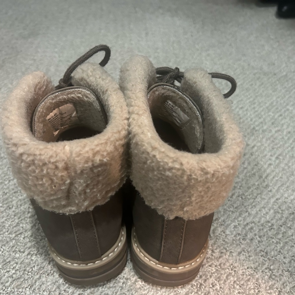 Fleeced Lined booties. Lace up booties worn a few times. - Picture 3 of 7